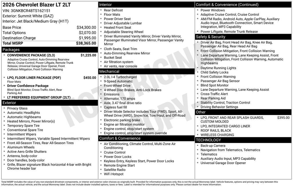 2026 Chevrolet Blazer 2.0T 2LT FWD's photo
