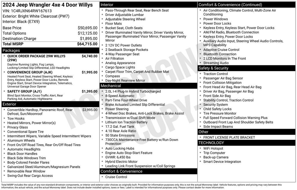 Used 2024 White Jeep Willys 4xe image 2