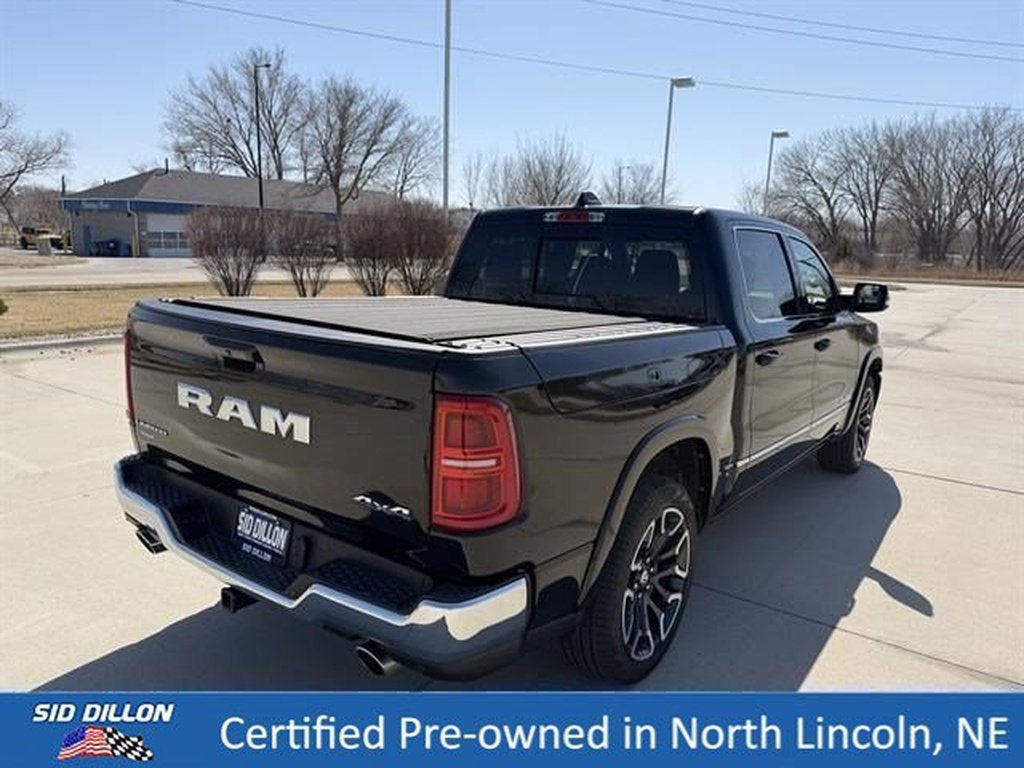 Used 2025 Diamond Black Crystal Pearl Coat Ram Limited Longhorn image 8