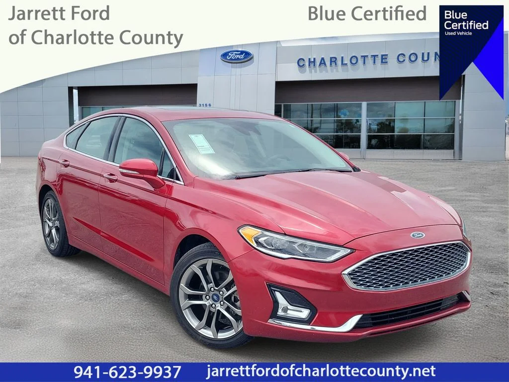 Certified Used 2020 Red Ford Titanium image 1