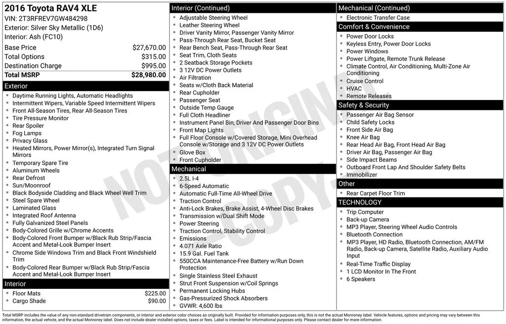 Used 2016 Silver Toyota XLE image 5