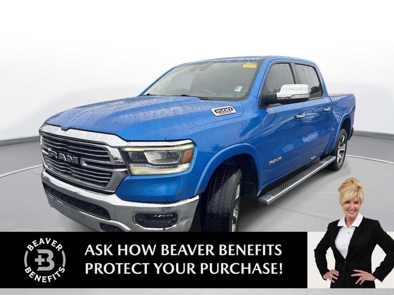 Used 2022 Hydro Blue Pearlcoat Ram Laramie image 1