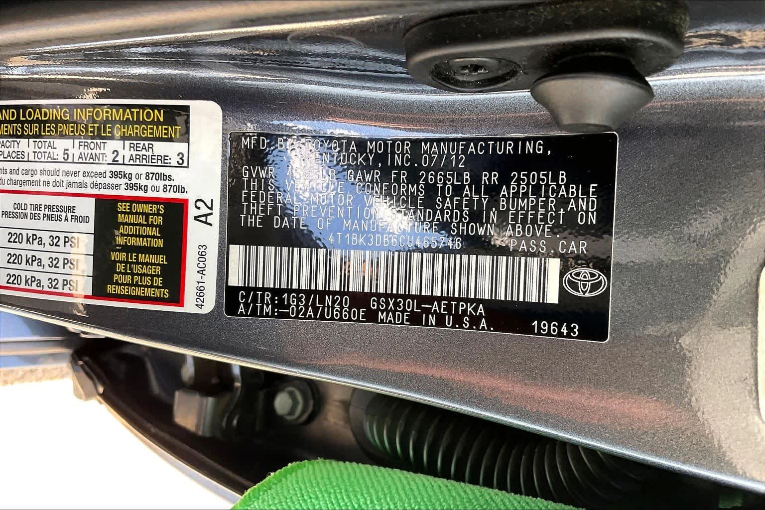 Used 2012 Magnetic Gray Metallic Toyota Limited image 29