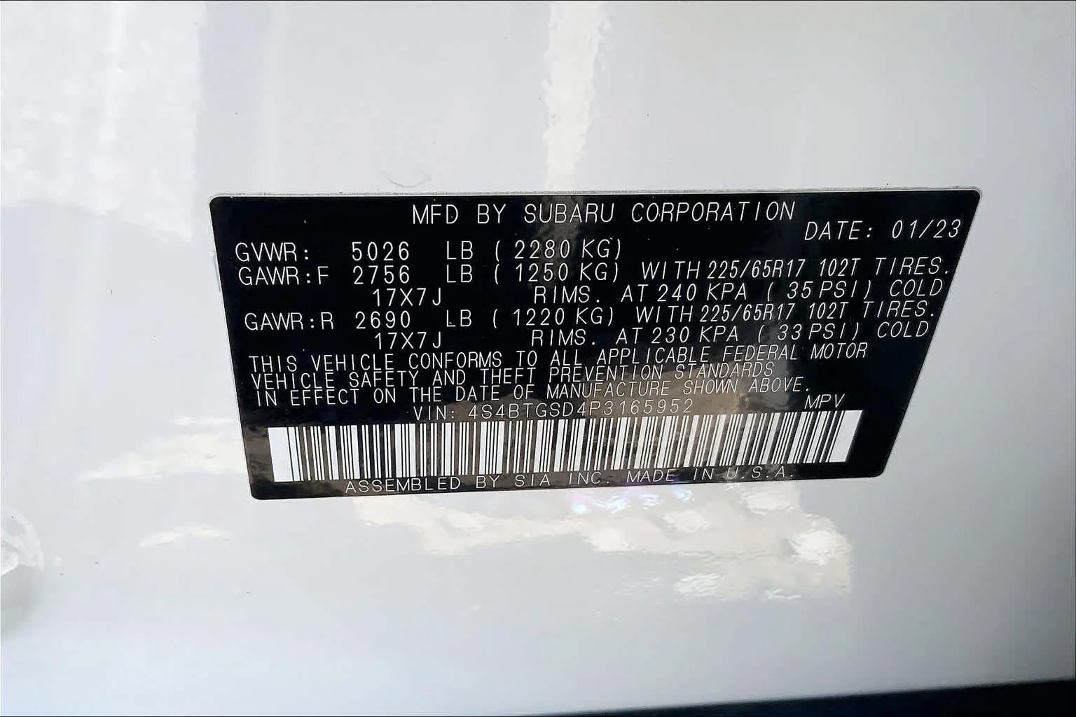 Used 2023 Crystal White Pearl Subaru Wilderness image 33
