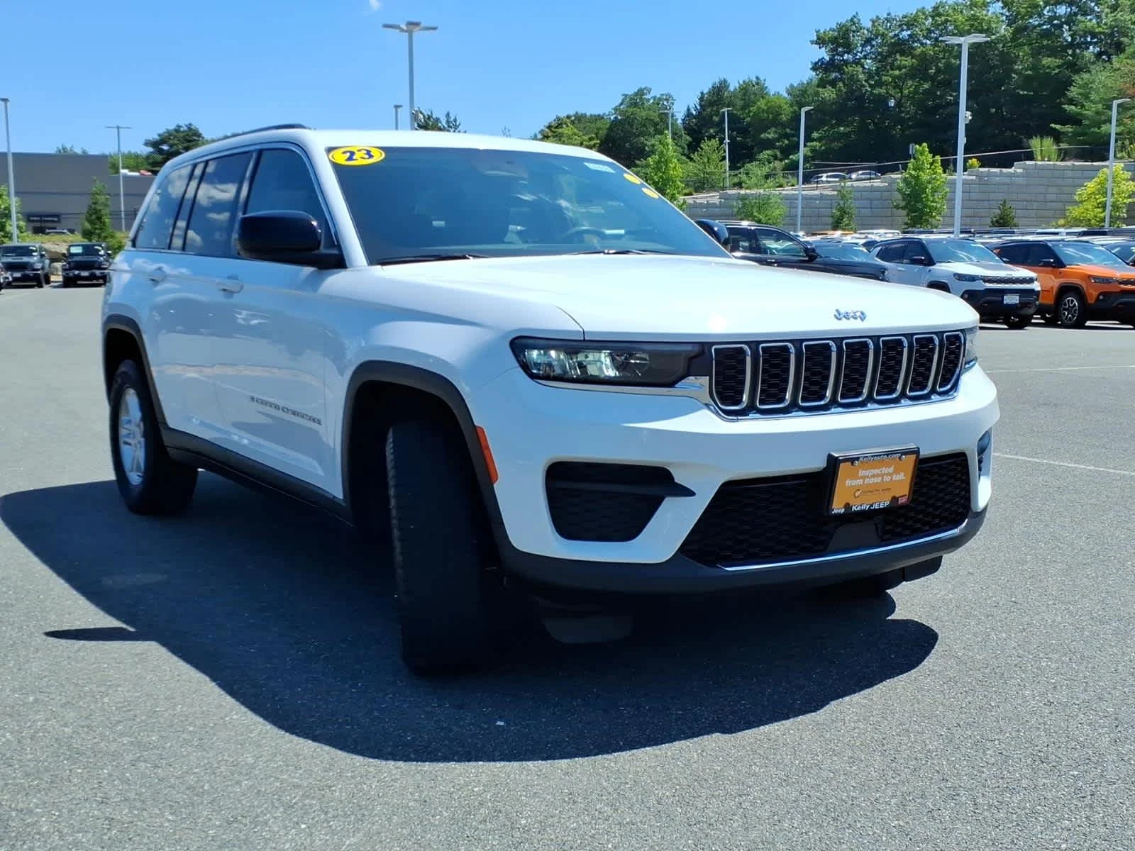 Certified Used 2023 Bright White Clearcoat Jeep Laredo image 5