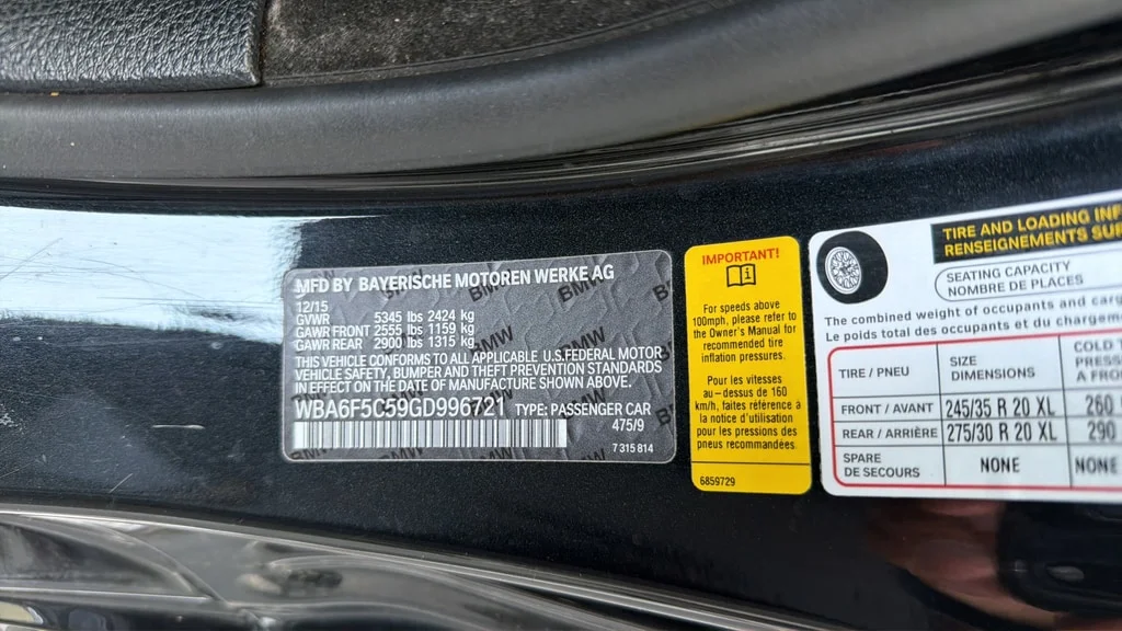 Used 2016 Black Sapphire Metallic BMW  image 25