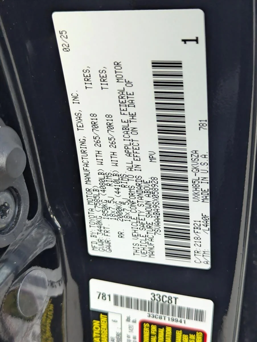 Used 2025 Midnight Black Metallic Toyota SR5 image 24