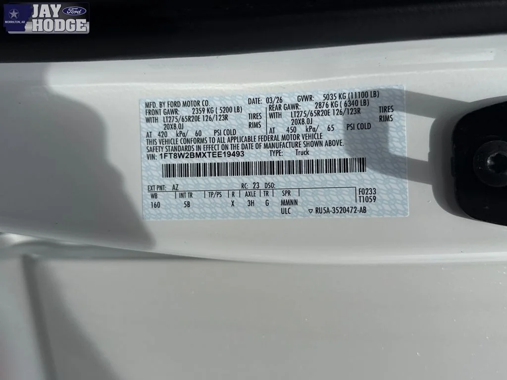 New 2026 Star White Metallic Tri-Coat Ford F-250® Lariat® image 21