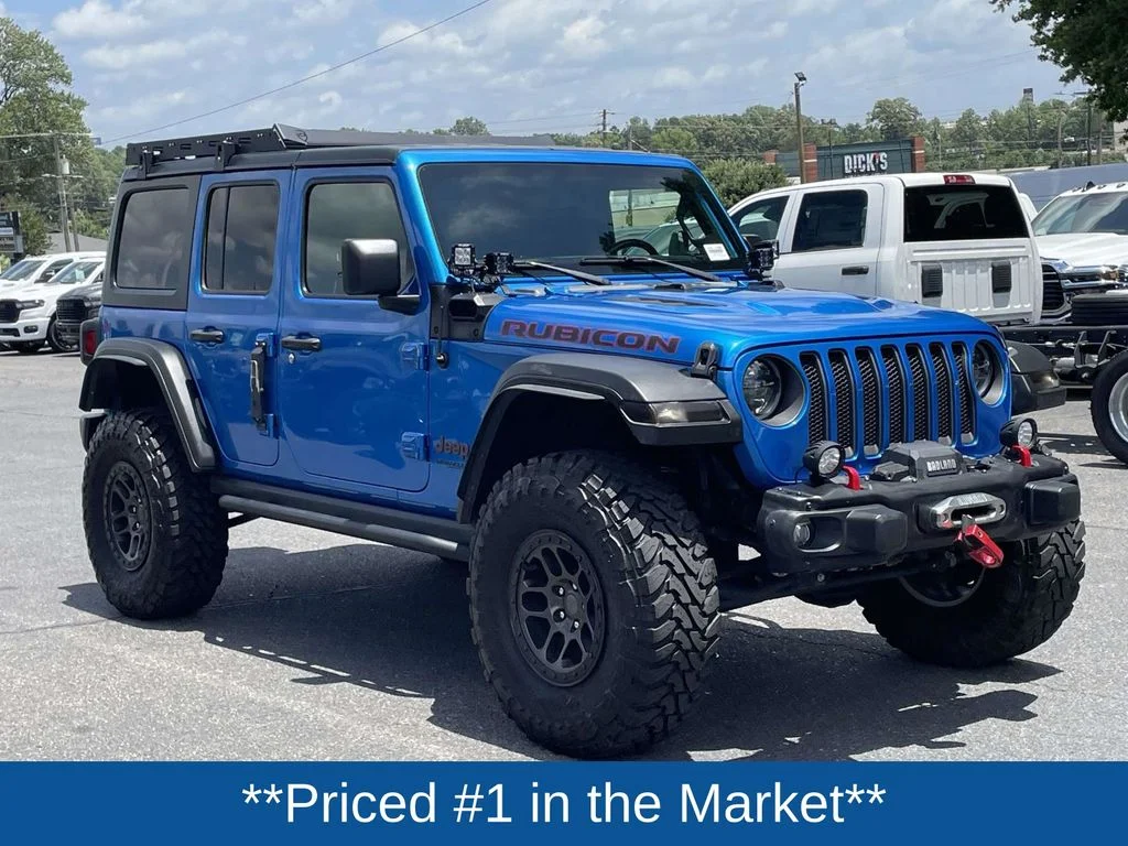 Used 2021 Blue Jeep Unlimited Rubicon image 2