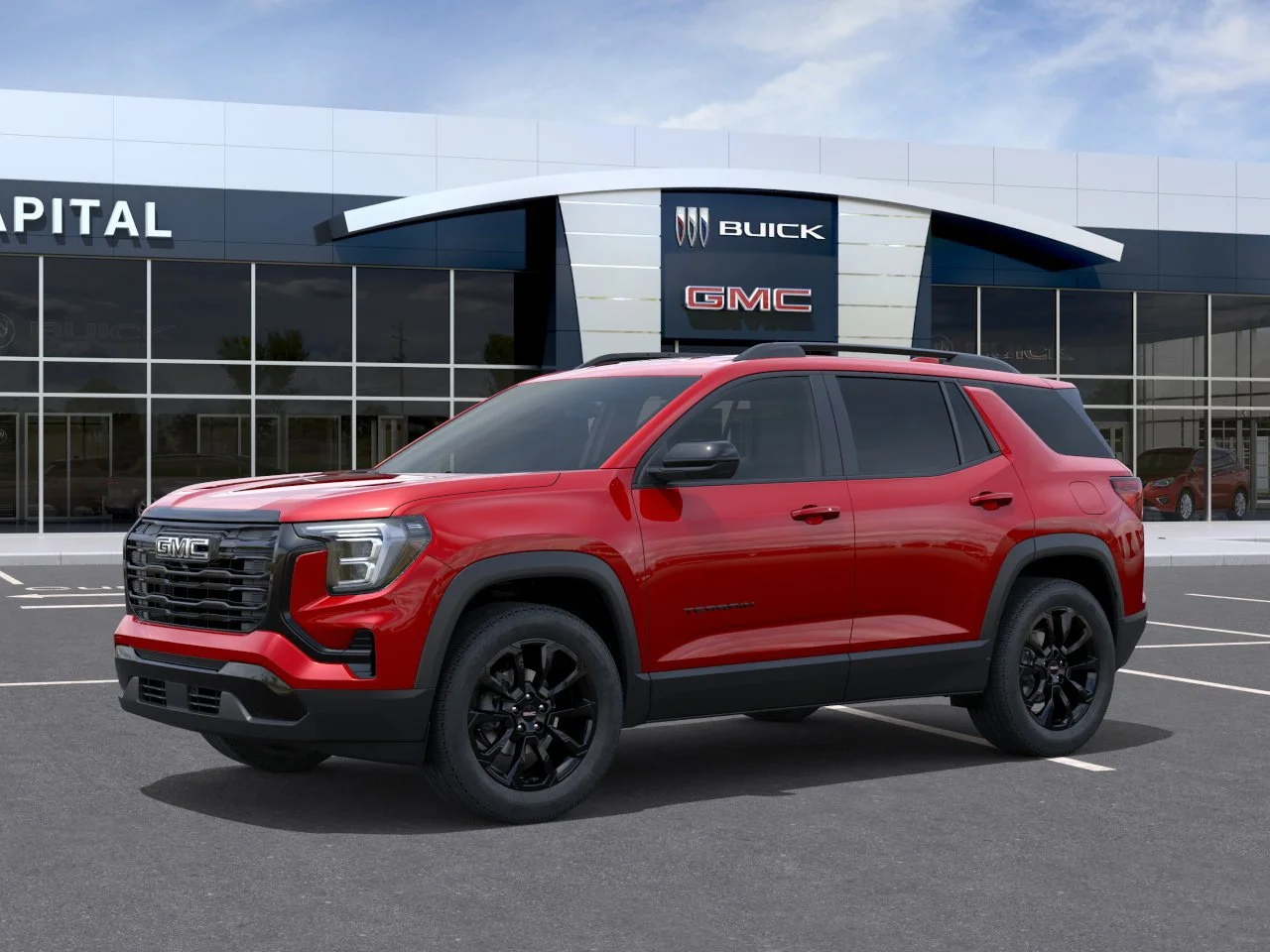 New 2027 Volcanic Red Tintcoat GMC AWD Elevation image 3