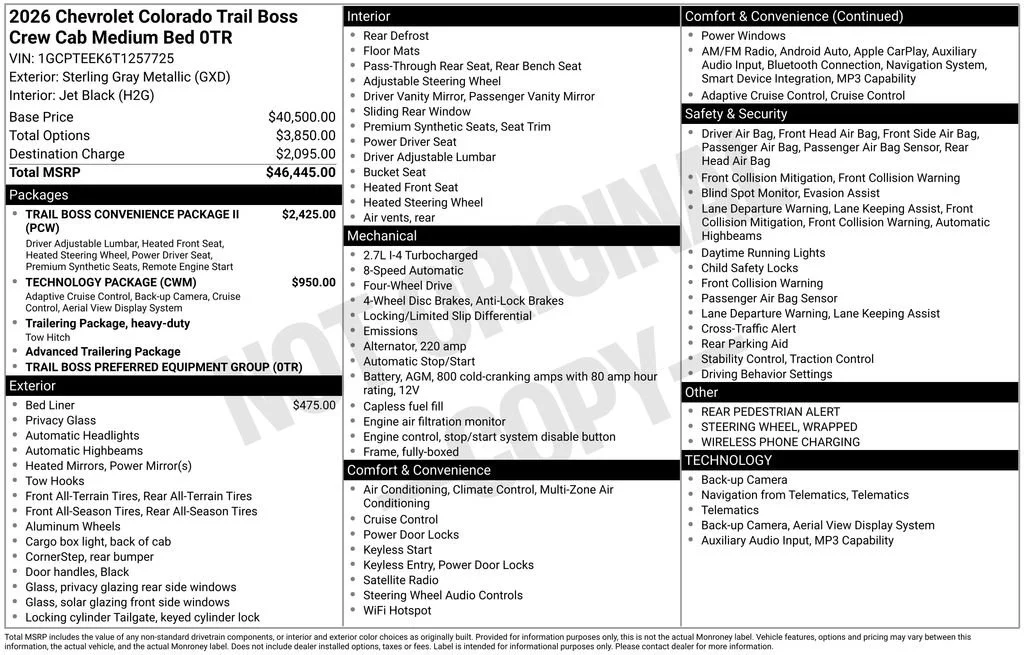 New 2026 Sterling Gray Metallic Chevrolet Trail Boss image 5