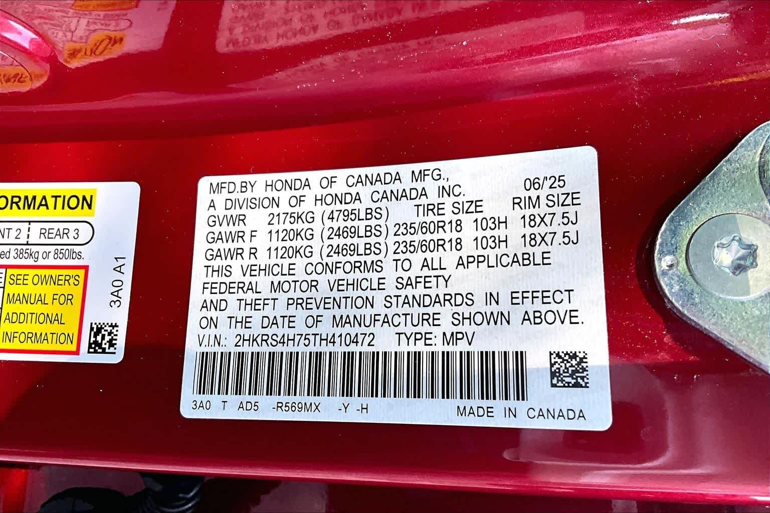 Used 2026 Radiant Red Metallic Honda EX-L image 34