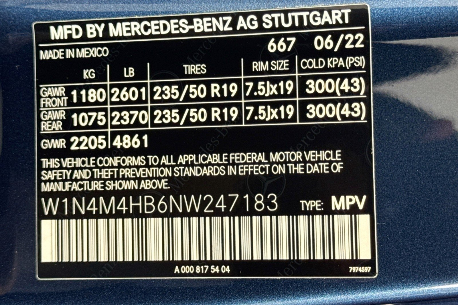 Certified Used 2022 Denim Blue Metallic Mercedes-Benz GLB 250 4MATIC® SUV image 30