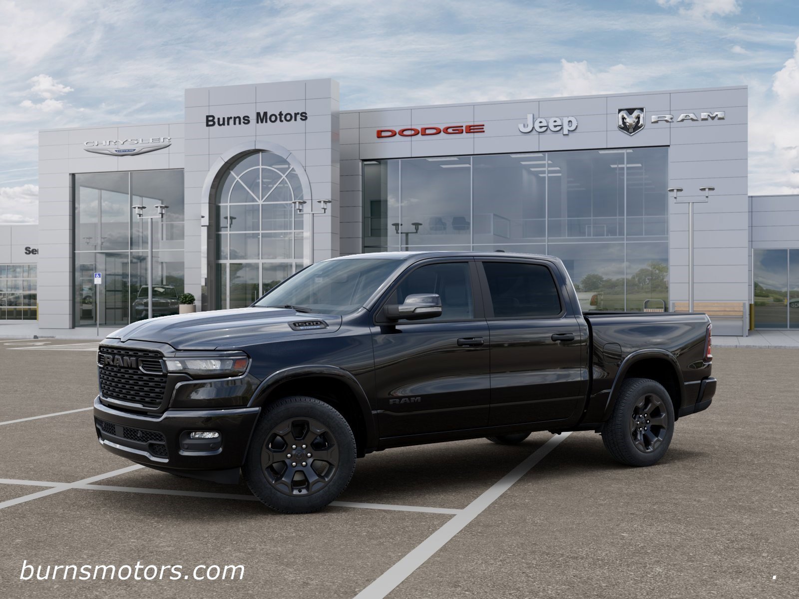 New 2026 Diamond Black Crystal Pearl-Coat Exterior Paint RAM Lone Star Night Edition image 2