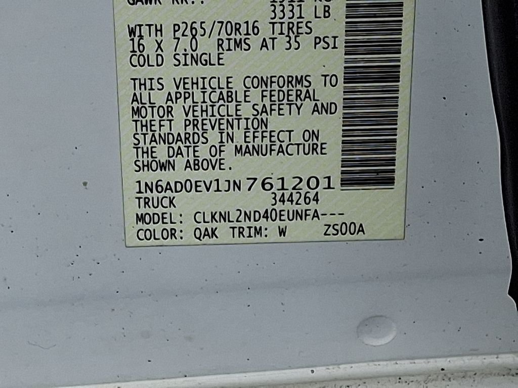 Used 2018 White Nissan SV image 27