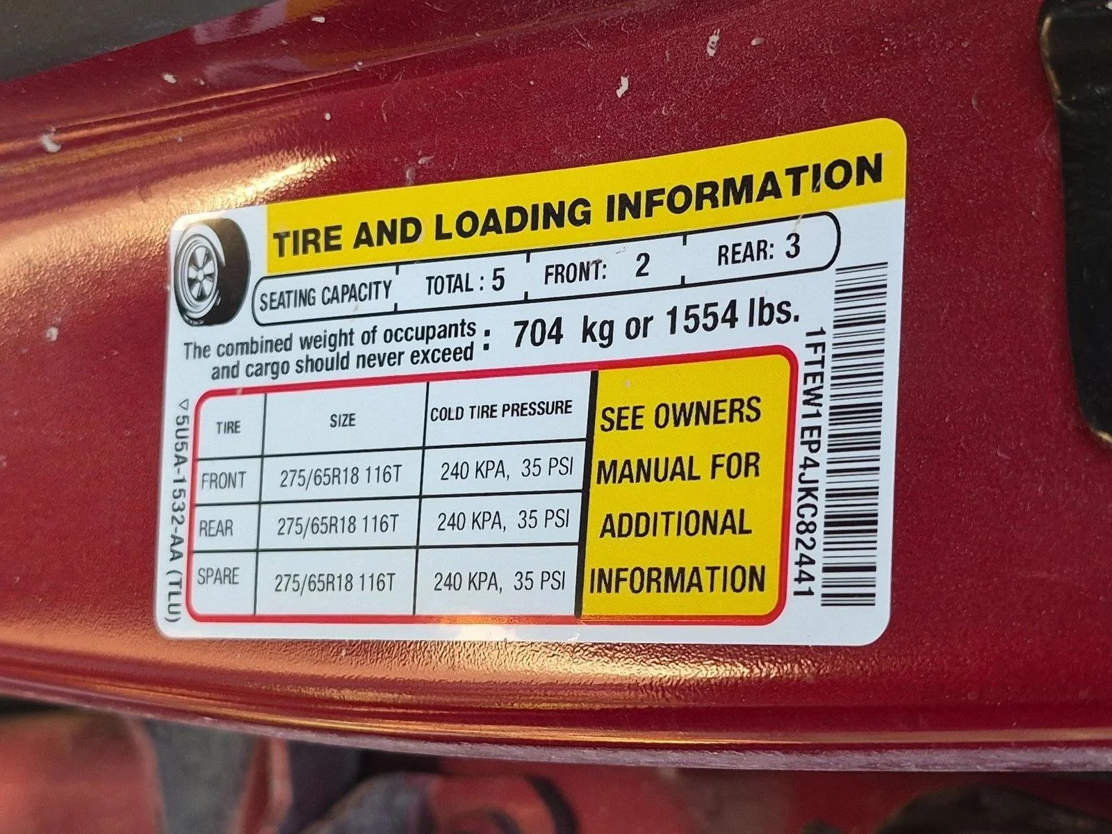 Used 2018 Ruby Red Metallic Tinted Clearcoat Ford XLT image 12