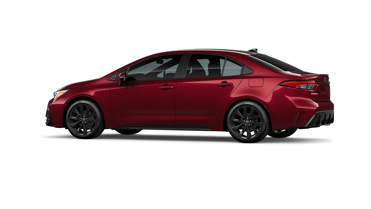 New 2026 Ruby Flare Pearl with Midnight Black Metallic roof Toyota SE image 27