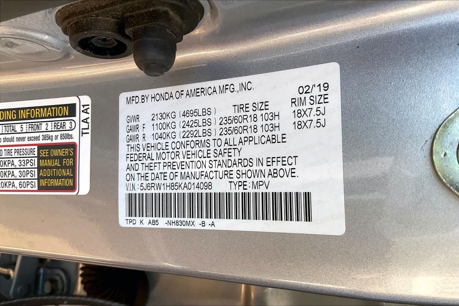Used 2019 Lunar Silver Metallic Honda EX-L image 34
