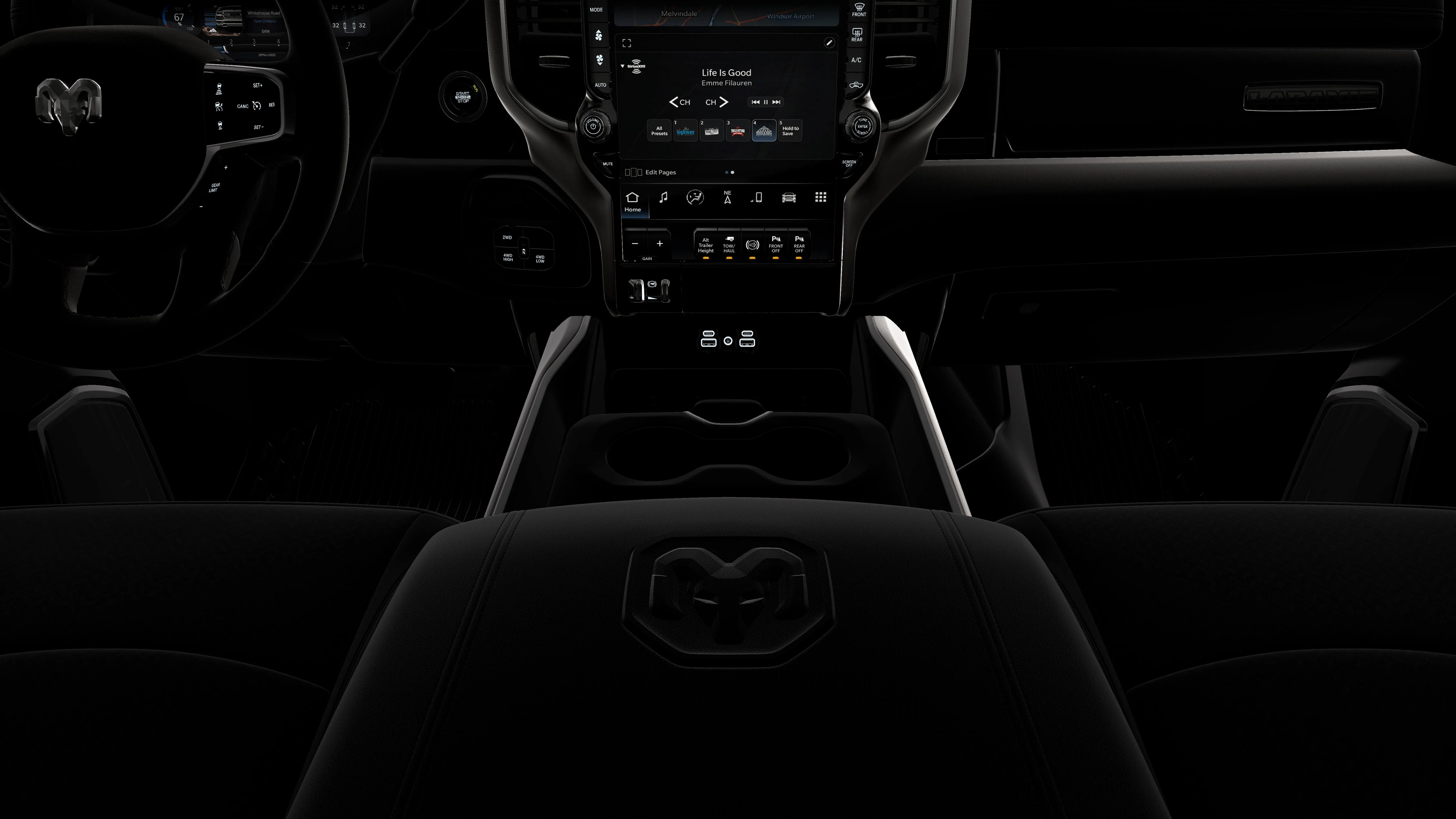 New 2026 Diamond Black Crystal Pearl-Coat Exterior Paint RAM LARAMIE image 5