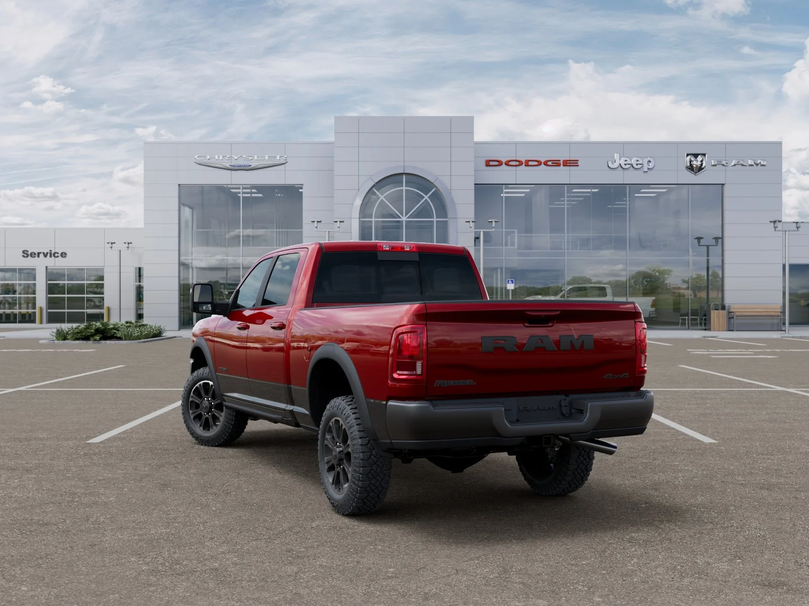 New 2026 Molten Red Pearl-Coat Exterior Paint RAM Rebel image 31