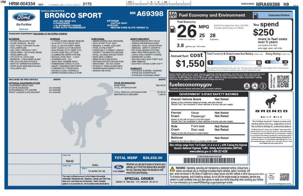 Used 2021 Green Ford Big Bend image 35
