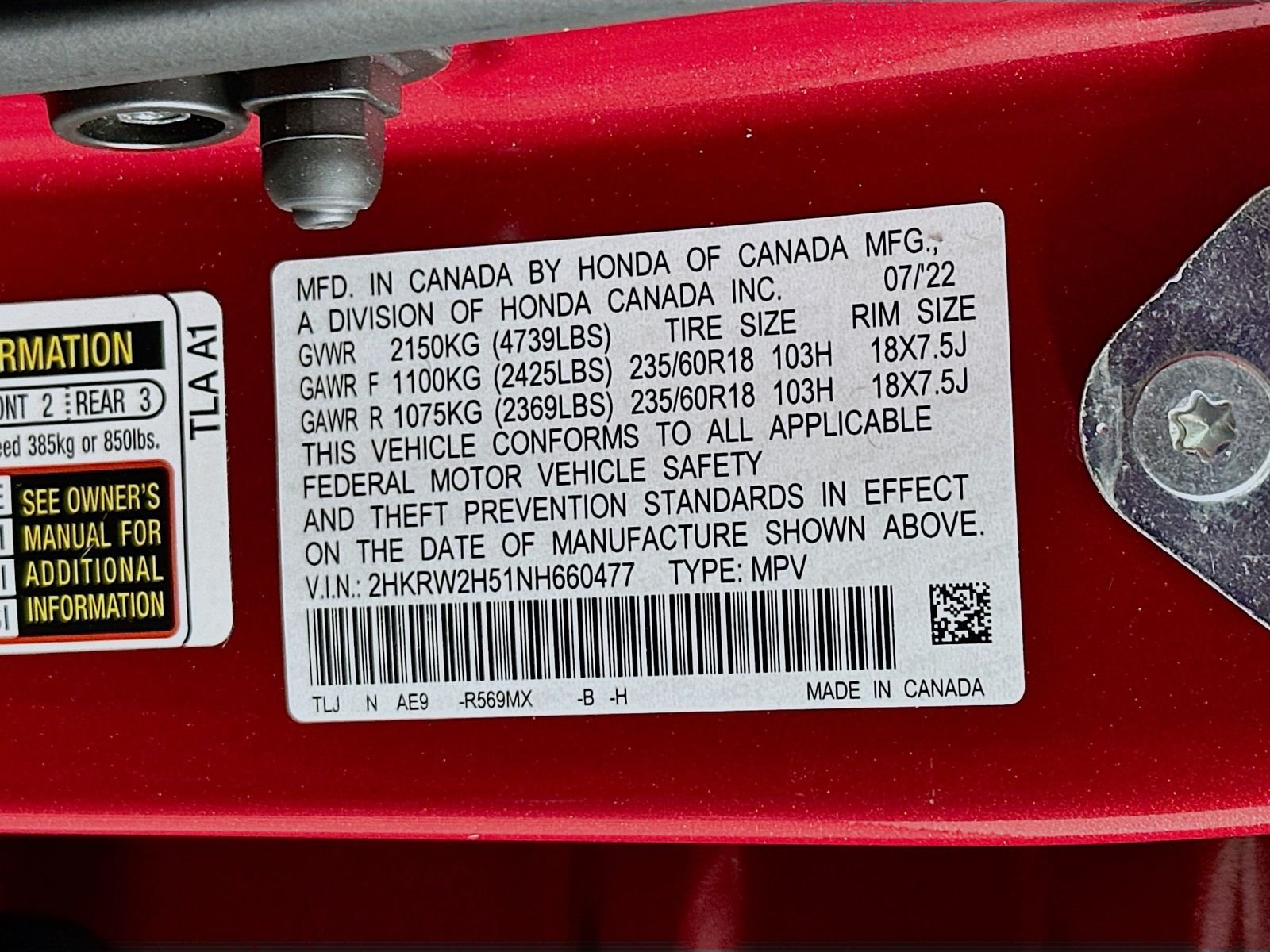 Used 2022 Radiant Red Honda EX image 33