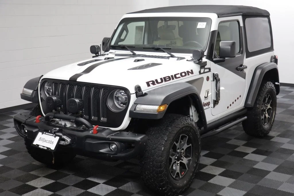 Used 2018 Bright White Clearcoat Jeep Rubicon image 2
