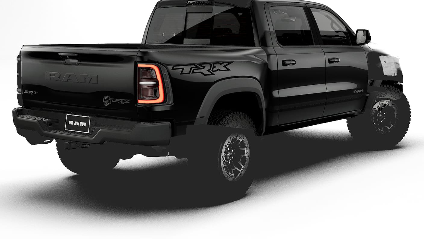 New 2027 Diamond Black Crystal Pearl-Coat Exterior Paint RAM TRX image 2