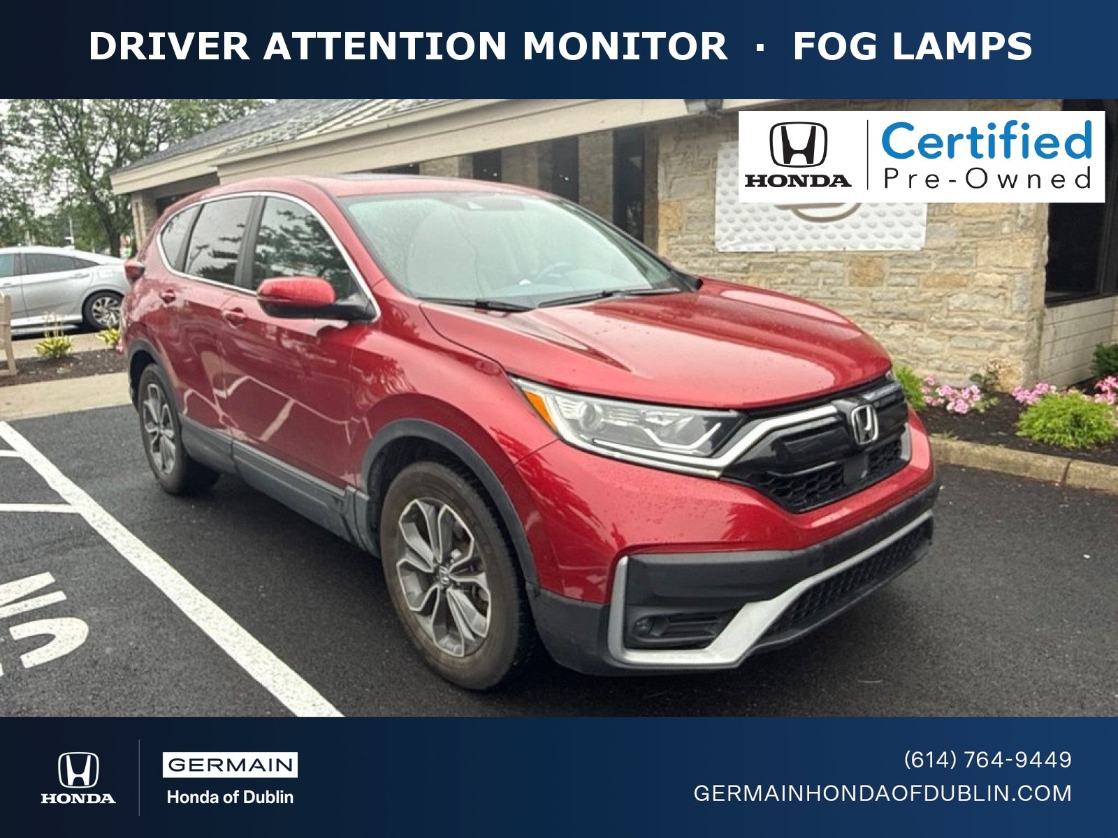 Certified Used 2020 Radiant Red Metallic Honda EX-L image 1