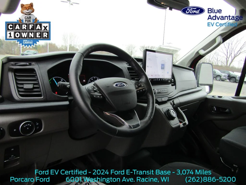 Certified 2024 Ford E-Transit Cargo Van Base with VIN 1FTBW1YKXRKA00009 for sale in Racine, WI