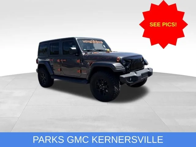 Used 2018 Gray Jeep Unlimited Sahara image 1