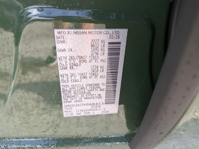 New 2026 Tactical Green Metallic Nissan Crew Cab PRO-4X® image 32
