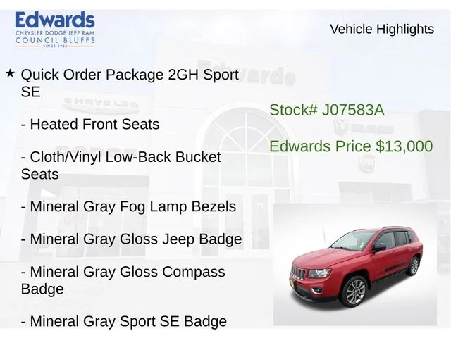 Used 2017 Red Jeep Sport image 5