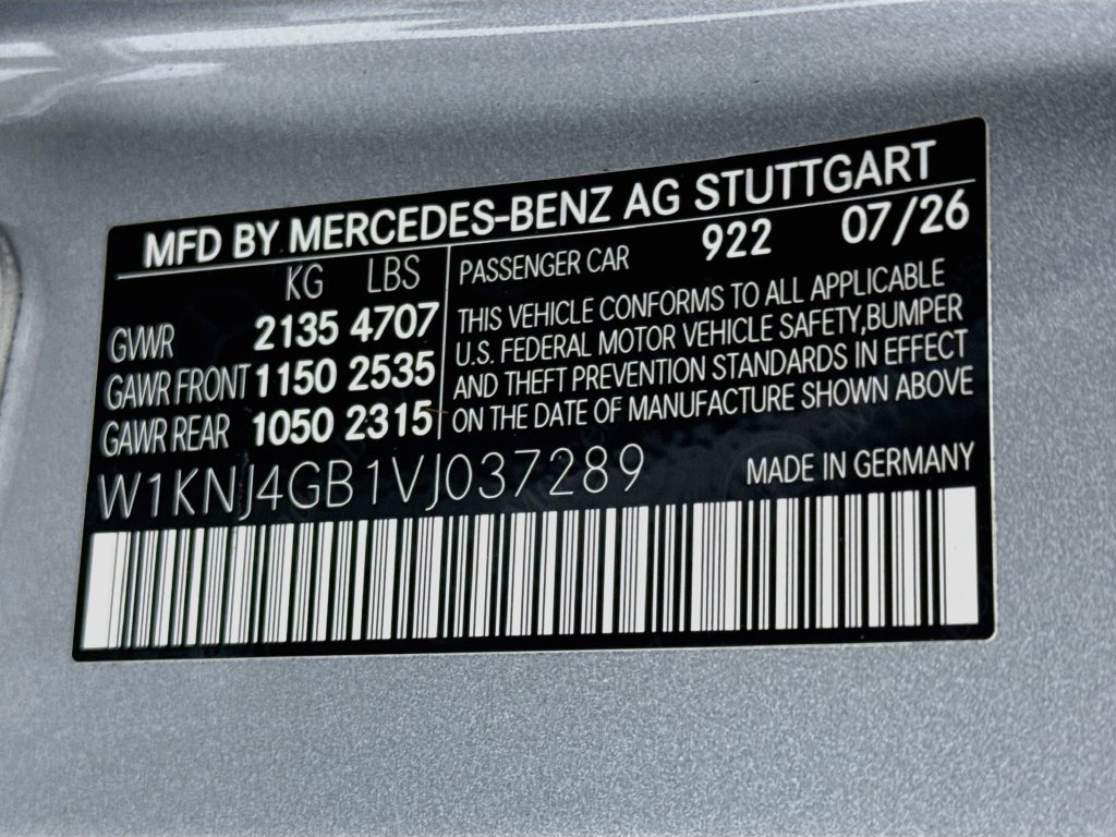 New 2027 Cirrus Silver Metallic Mercedes-Benz CLA 220 image 34