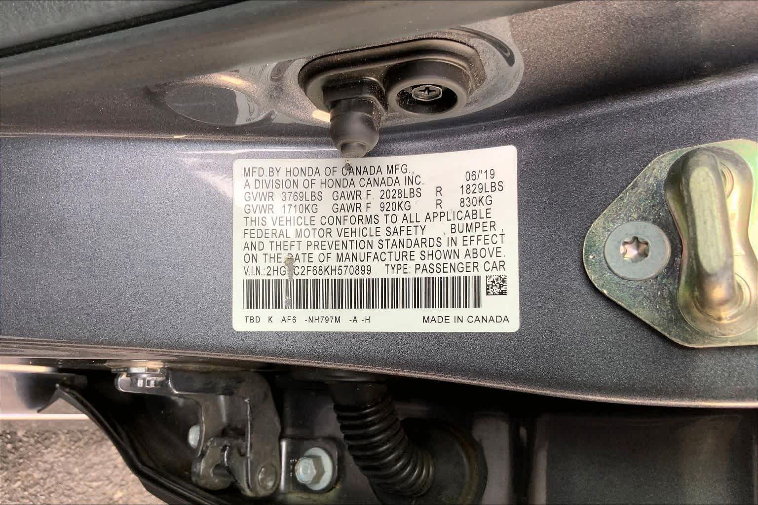 Used 2019 Modern Steel Metallic Honda LX image 33