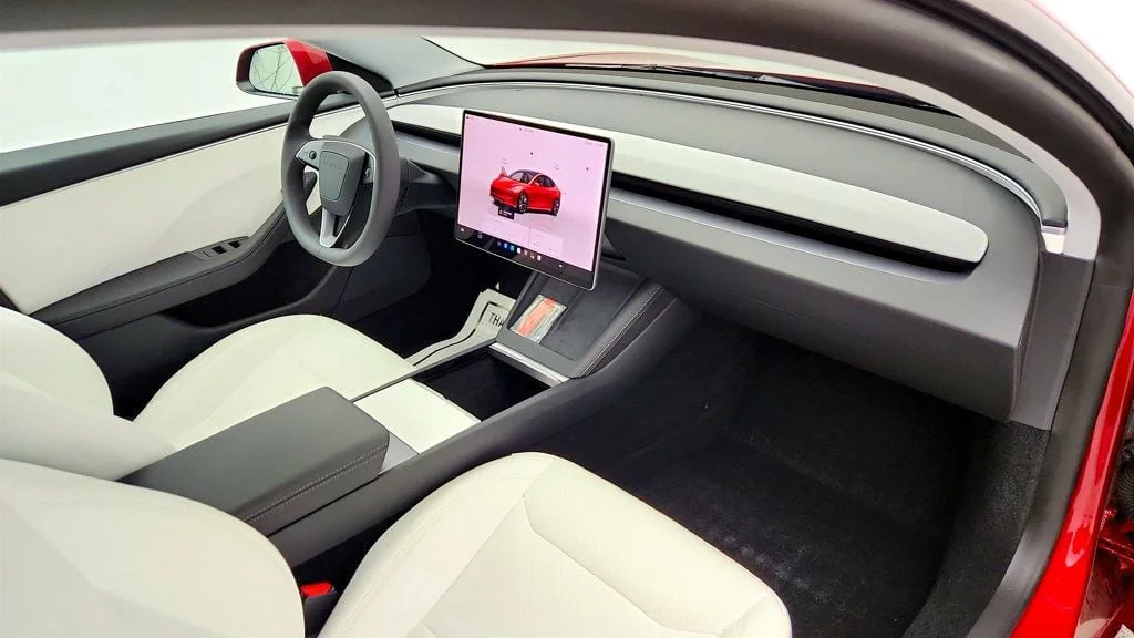Used 2026 Ultra Red Tesla Long Range RWD w/ White & Black Premium Interior image 27