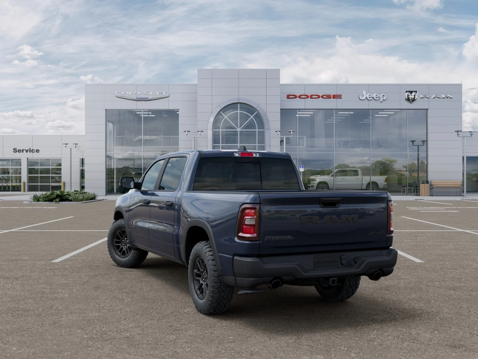 New 2026 Forged Blue Metallic Exterior Paint RAM Rebel image 3