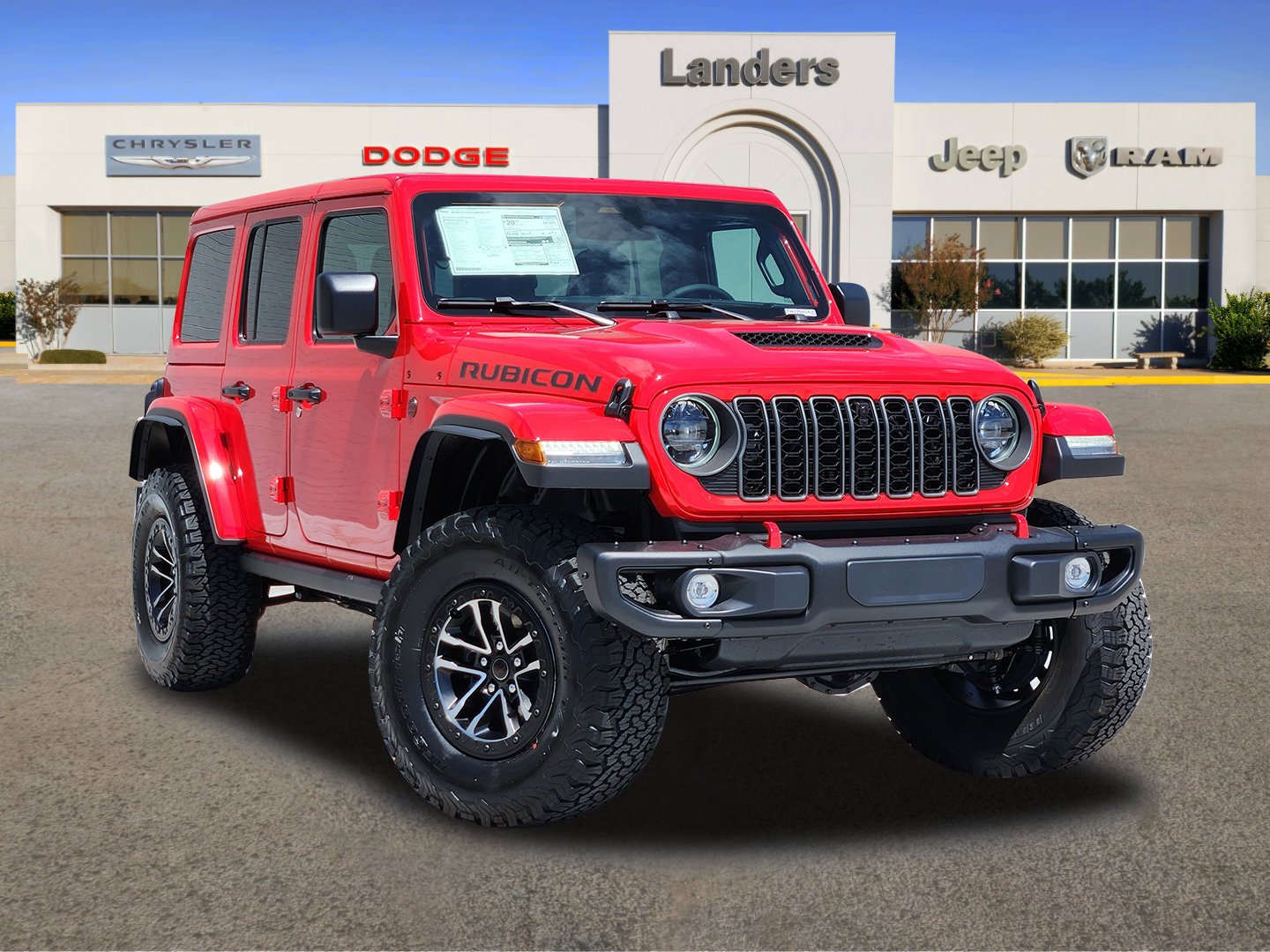 New 2026 Firecracker Red Clear-Coat Exterior Paint Jeep Rubicon X image 1