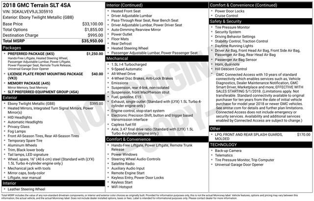 2018 GMC Terrain SLT