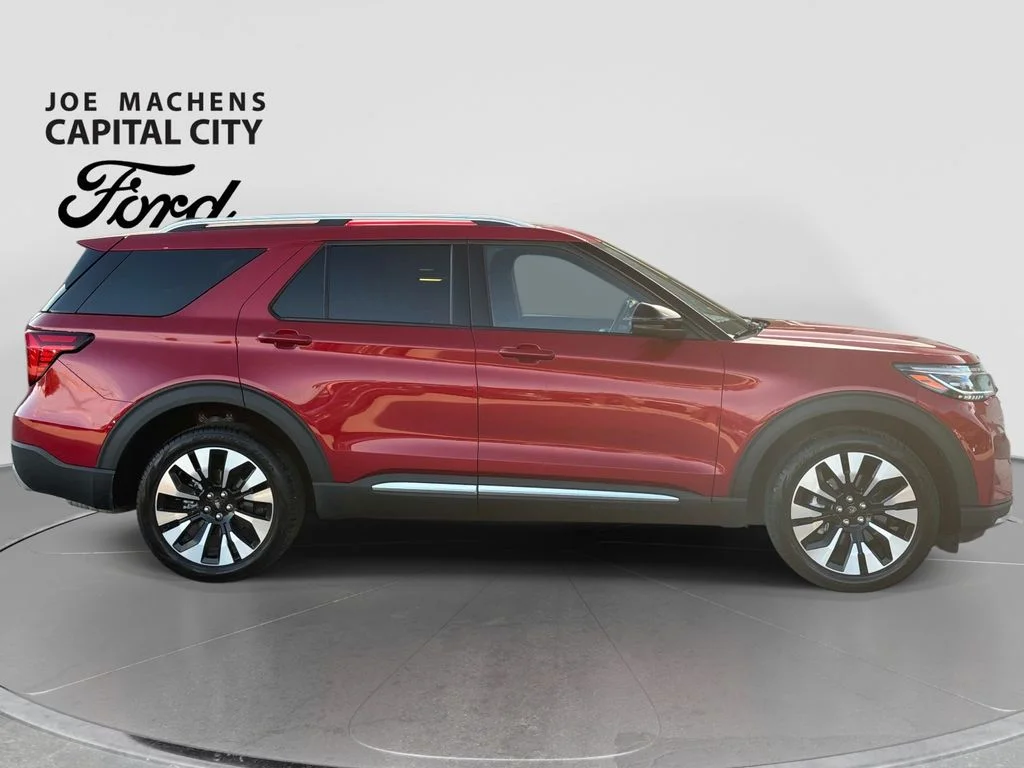 Used 2025 Rapid Red Metallic Tinted Clearcoat Ford Platinum image 3