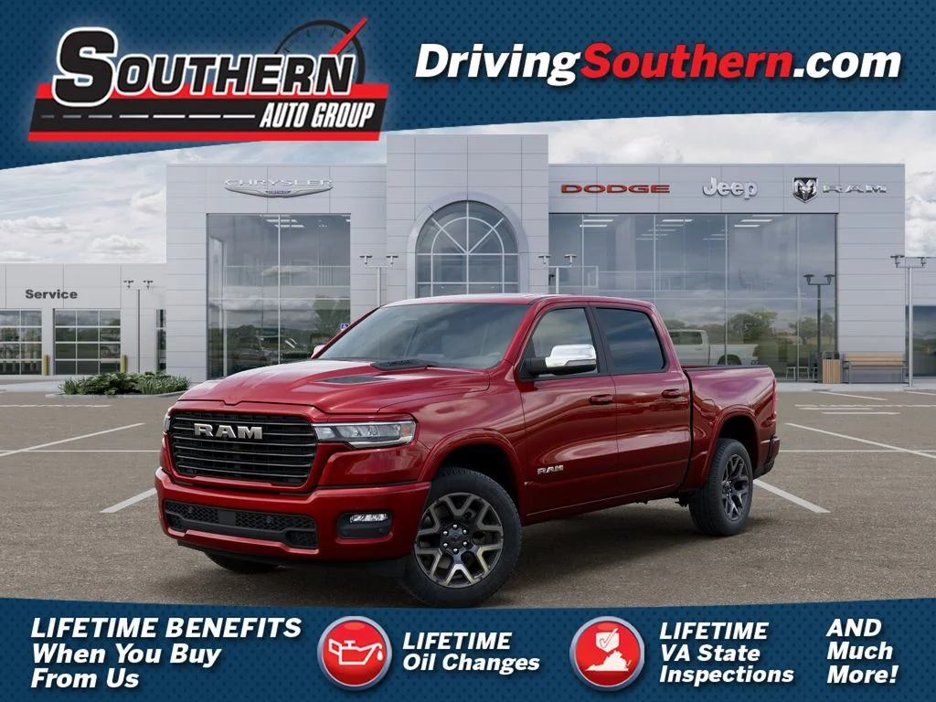 New 2026 Molten Red Pearl-Coat Exterior Paint RAM Laramie image 1