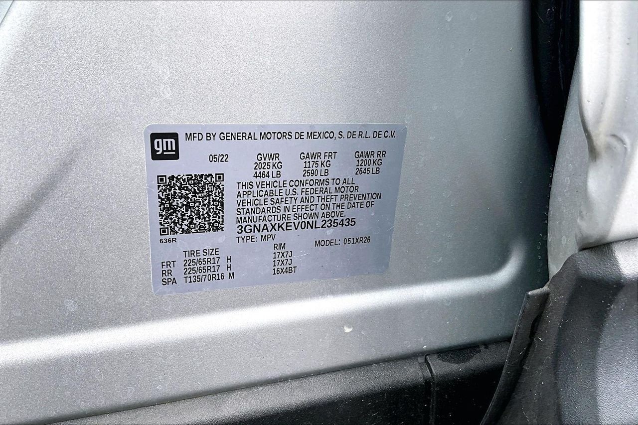 Used 2022 SILVER ICE METALLIC Chevrolet LT image 3