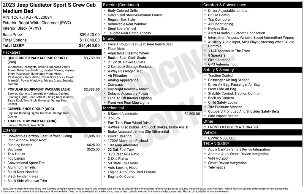 Used 2023 White Jeep Sport image 17