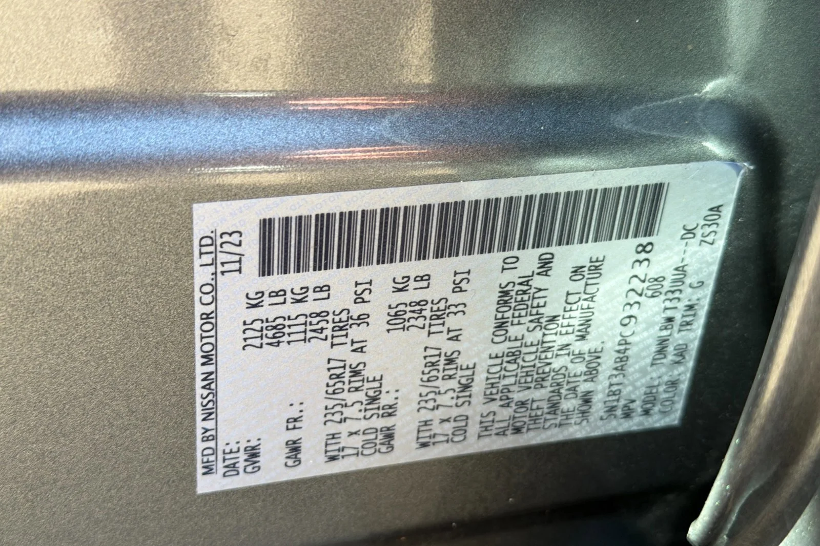Used 2023 Gun Metallic Nissan S image 27