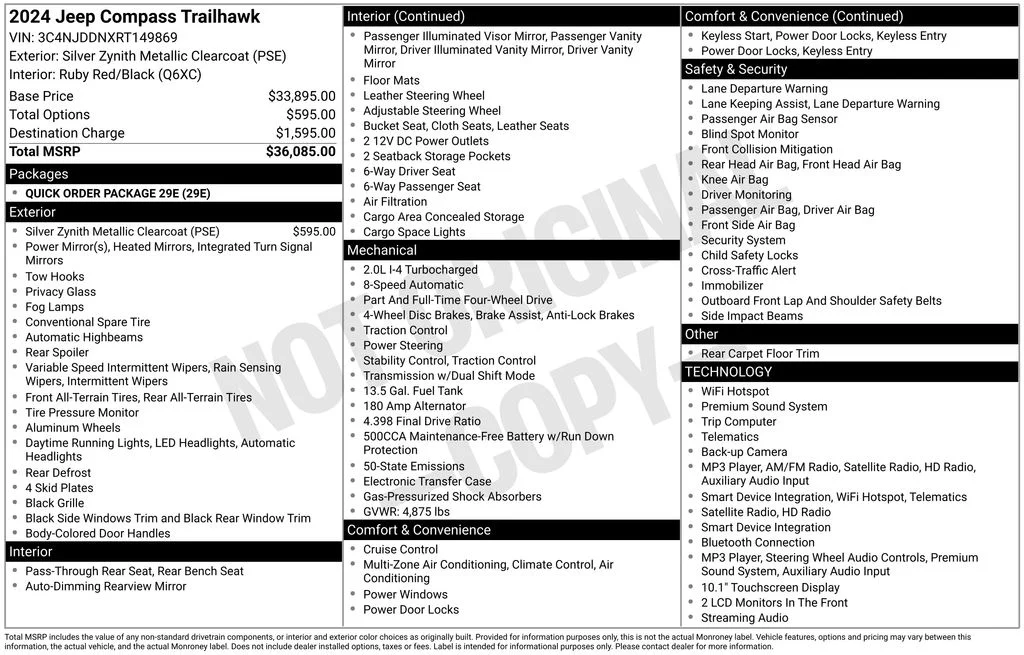 Used 2024 Silver Jeep Trailhawk image 38
