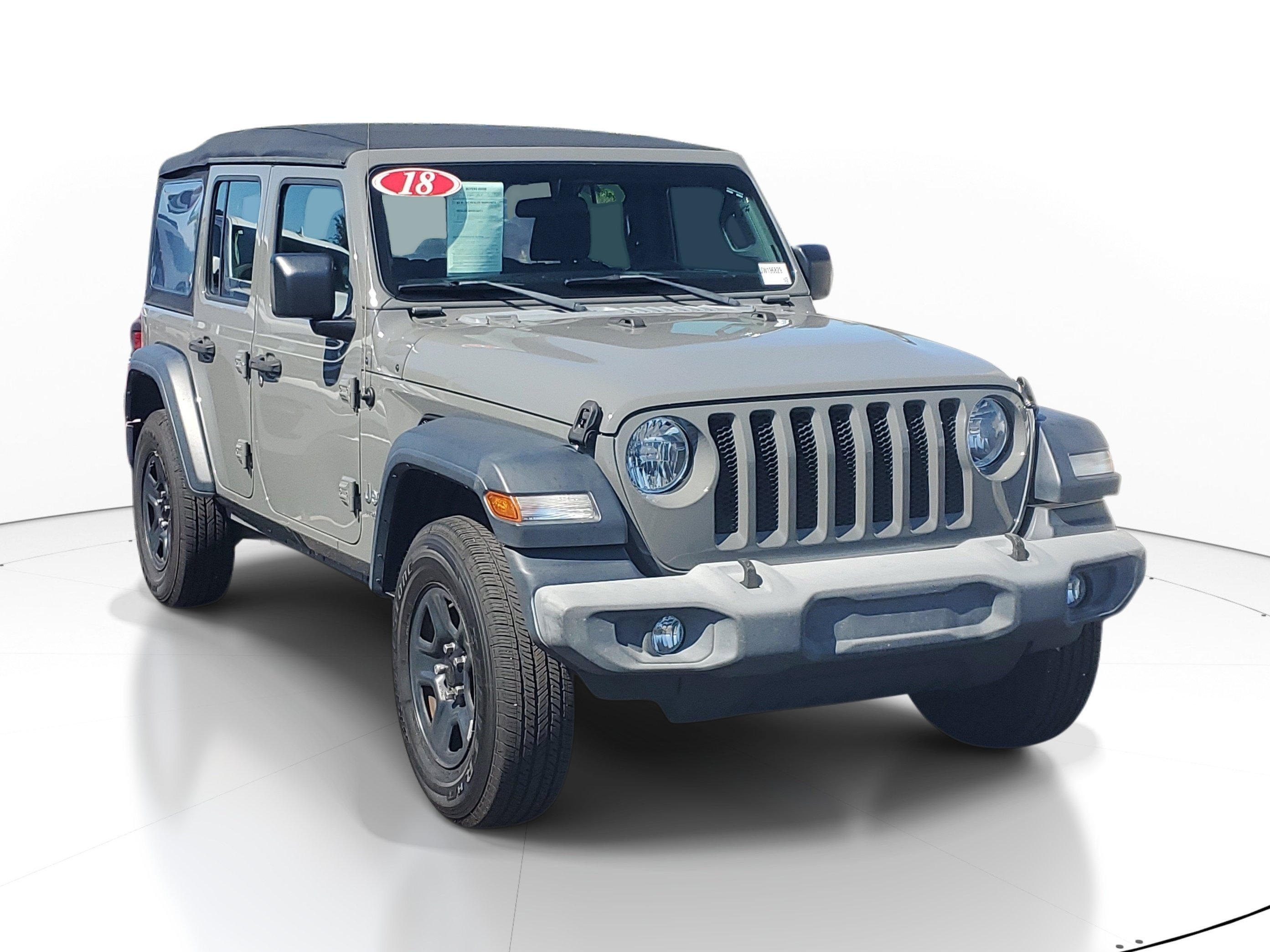 Used 2018 Sting-Gray Clearcoat Jeep Sport image 1