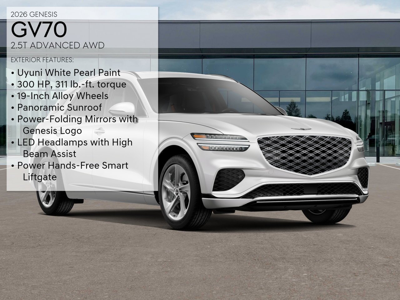 New 2026 White Genesis 2.5T ADVANCED image 3