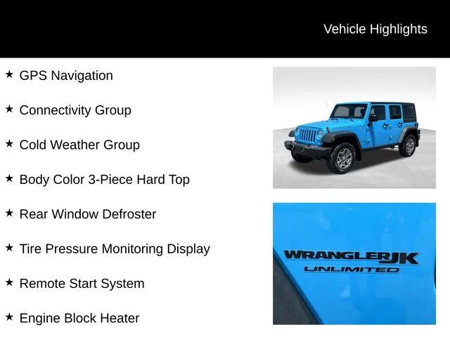 Used 2018 Blue Jeep Unlimited Rubicon image 7