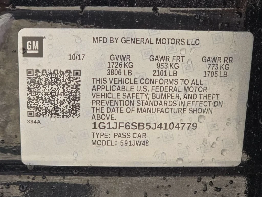 Used 2018 MOSAIC BLACK METALLIC Chevrolet Premier image 15