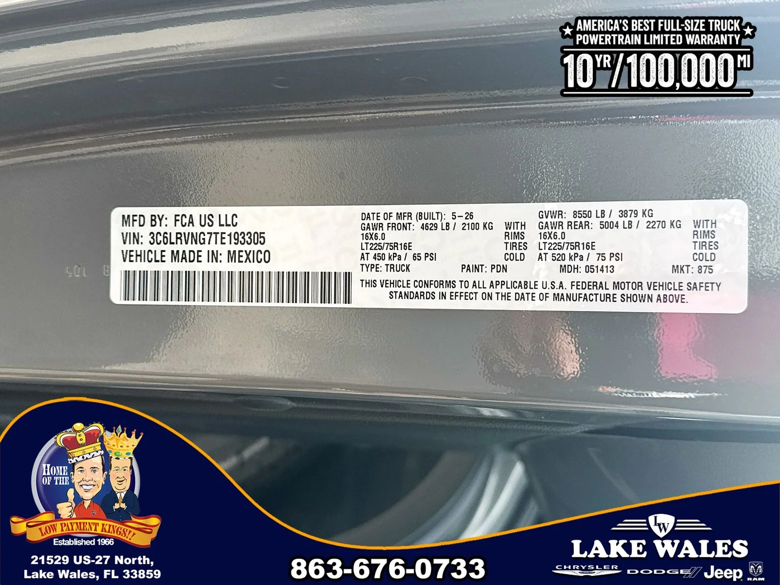 New 2026 Ceramic Gray Clear-Coat Exterior Paint RAM Low Roof image 25